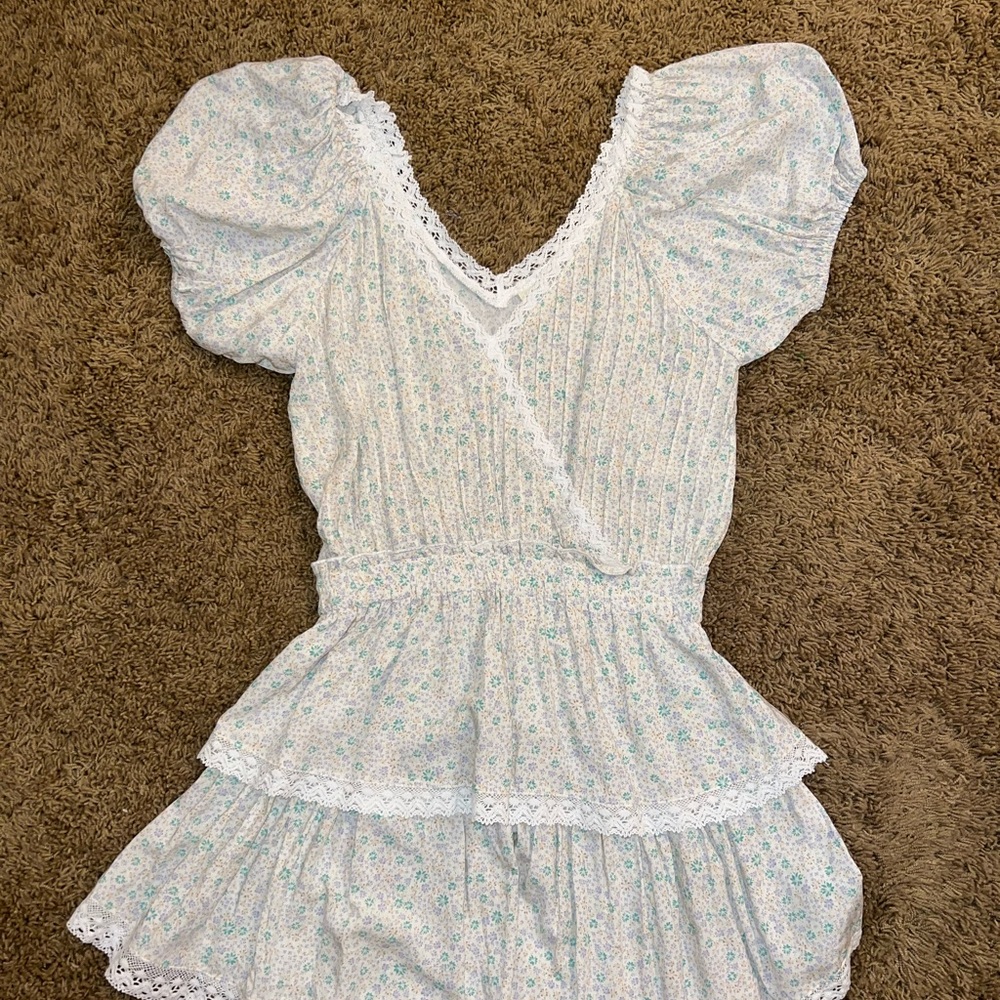 Floral Puff Sleeve Mini Dress